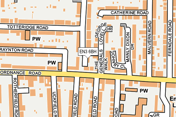 EN3 6BH map - OS OpenMap – Local (Ordnance Survey)