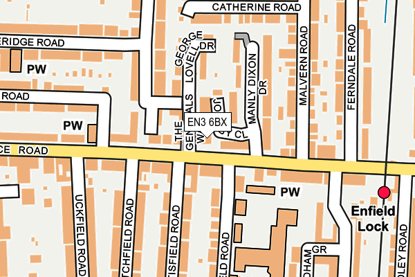 EN3 6BX map - OS OpenMap – Local (Ordnance Survey)