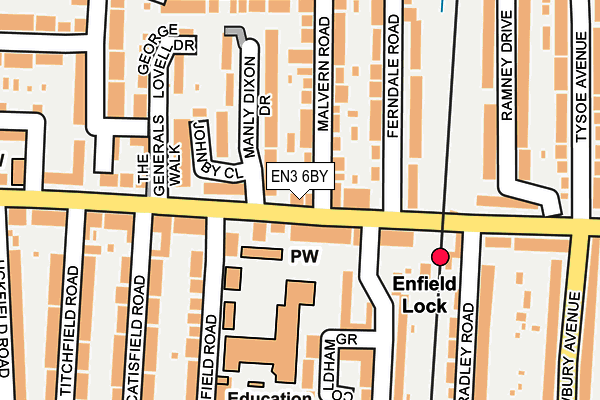 EN3 6BY map - OS OpenMap – Local (Ordnance Survey)