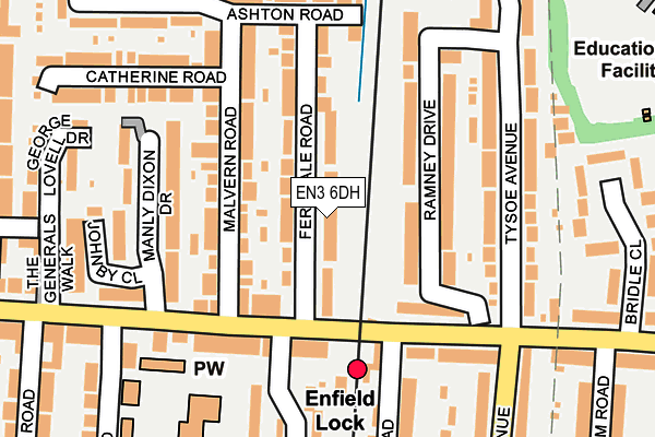 EN3 6DH map - OS OpenMap – Local (Ordnance Survey)