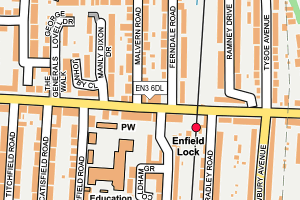 EN3 6DL map - OS OpenMap – Local (Ordnance Survey)