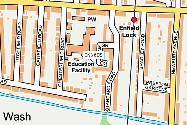 EN3 6DS map - OS OpenMap – Local (Ordnance Survey)