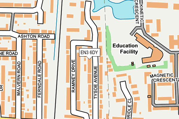 EN3 6DY map - OS OpenMap – Local (Ordnance Survey)