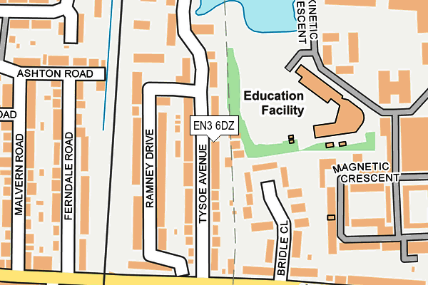 EN3 6DZ map - OS OpenMap – Local (Ordnance Survey)