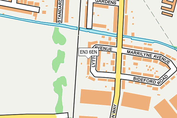 EN3 6EN map - OS OpenMap – Local (Ordnance Survey)