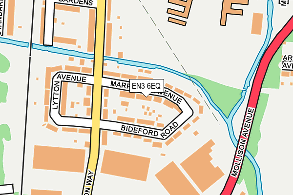 EN3 6EQ map - OS OpenMap – Local (Ordnance Survey)