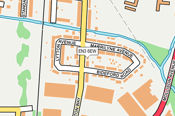 EN3 6EW map - OS OpenMap – Local (Ordnance Survey)