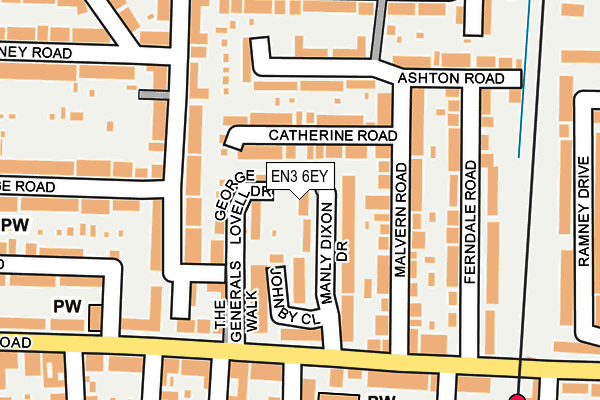 EN3 6EY map - OS OpenMap – Local (Ordnance Survey)