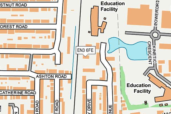 EN3 6FE map - OS OpenMap – Local (Ordnance Survey)