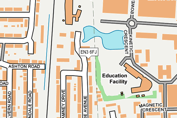 EN3 6FJ map - OS OpenMap – Local (Ordnance Survey)