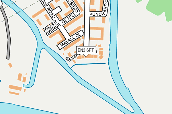 EN3 6FT map - OS OpenMap – Local (Ordnance Survey)