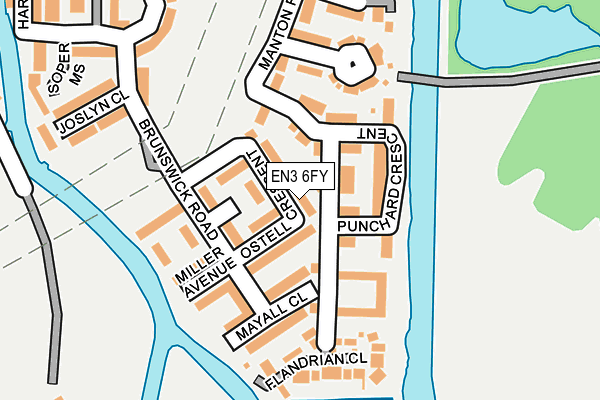 EN3 6FY map - OS OpenMap – Local (Ordnance Survey)