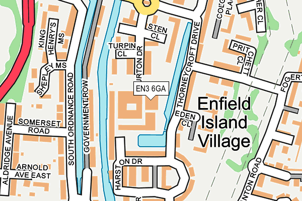 EN3 6GA map - OS OpenMap – Local (Ordnance Survey)