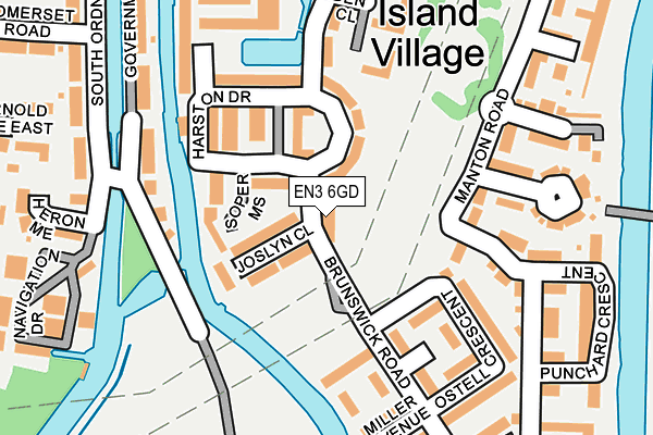 EN3 6GD map - OS OpenMap – Local (Ordnance Survey)
