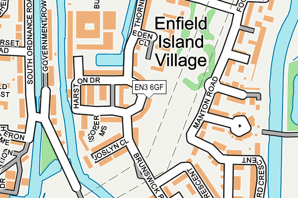 EN3 6GF map - OS OpenMap – Local (Ordnance Survey)