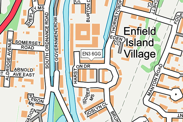 EN3 6GG map - OS OpenMap – Local (Ordnance Survey)