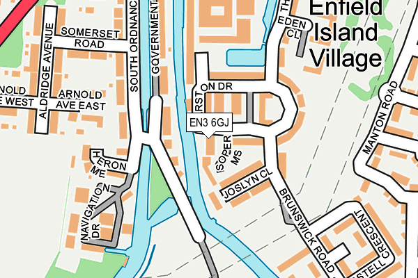 EN3 6GJ map - OS OpenMap – Local (Ordnance Survey)