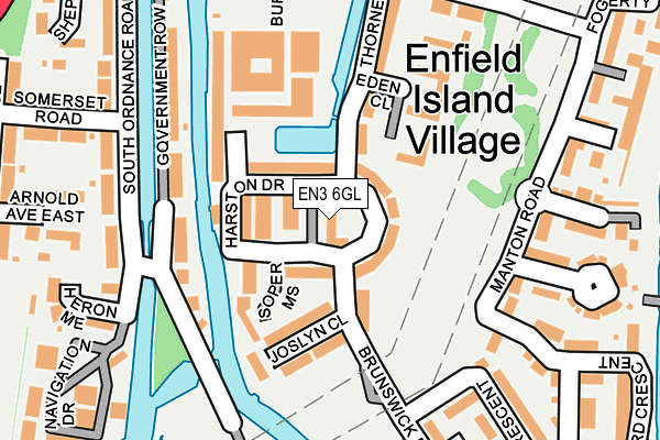 EN3 6GL map - OS OpenMap – Local (Ordnance Survey)