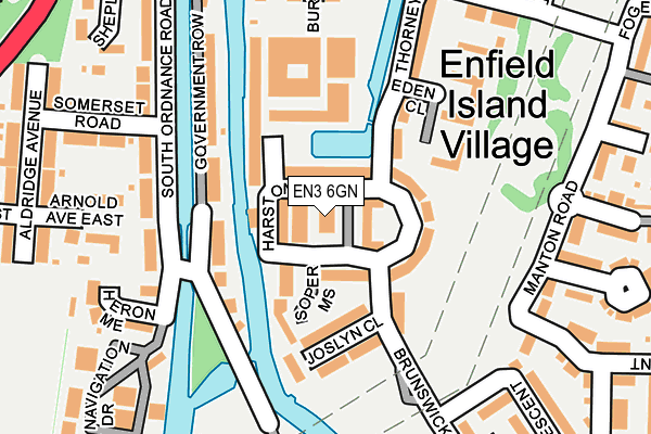 EN3 6GN map - OS OpenMap – Local (Ordnance Survey)