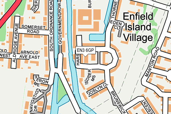 EN3 6GP map - OS OpenMap – Local (Ordnance Survey)