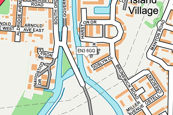 EN3 6GQ map - OS OpenMap – Local (Ordnance Survey)