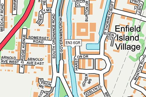 EN3 6GR map - OS OpenMap – Local (Ordnance Survey)