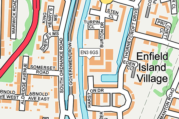 EN3 6GS map - OS OpenMap – Local (Ordnance Survey)