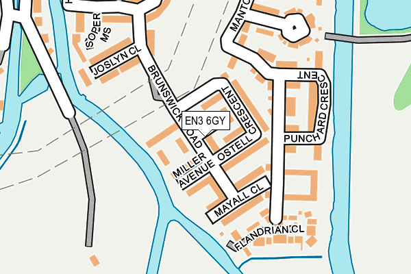 EN3 6GY map - OS OpenMap – Local (Ordnance Survey)