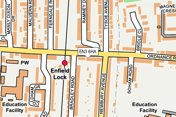 EN3 6HA map - OS OpenMap – Local (Ordnance Survey)