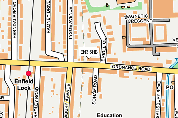 EN3 6HB map - OS OpenMap – Local (Ordnance Survey)