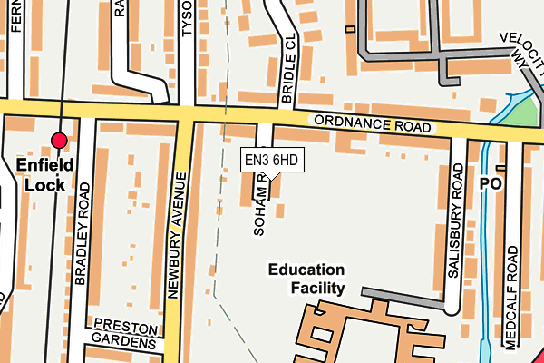 EN3 6HD map - OS OpenMap – Local (Ordnance Survey)