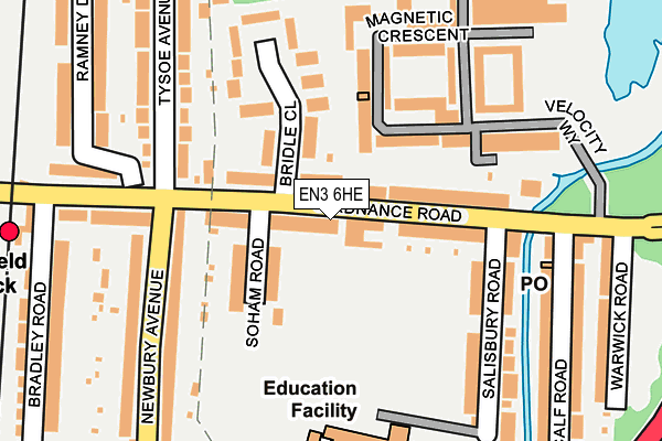 EN3 6HE map - OS OpenMap – Local (Ordnance Survey)