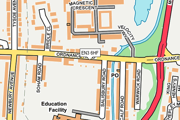 EN3 6HF map - OS OpenMap – Local (Ordnance Survey)