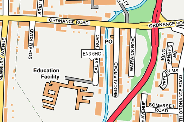 EN3 6HG map - OS OpenMap – Local (Ordnance Survey)