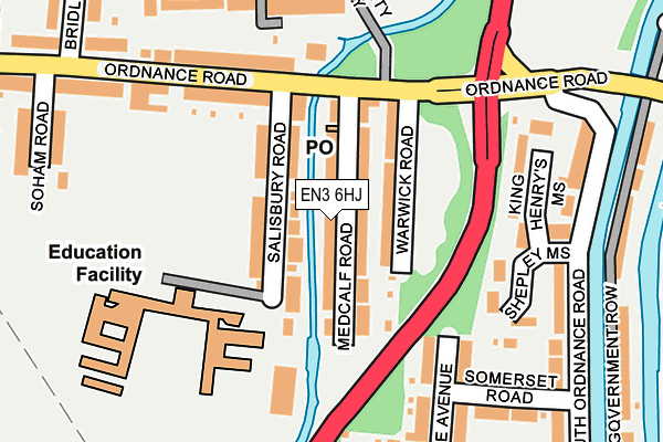 EN3 6HJ map - OS OpenMap – Local (Ordnance Survey)