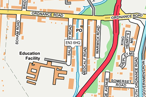 EN3 6HQ map - OS OpenMap – Local (Ordnance Survey)