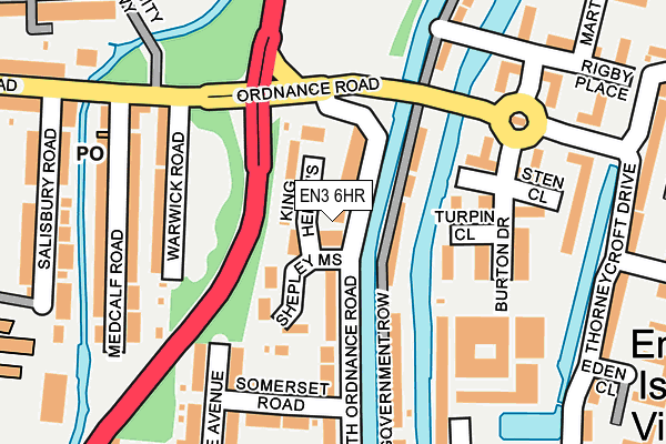 EN3 6HR map - OS OpenMap – Local (Ordnance Survey)