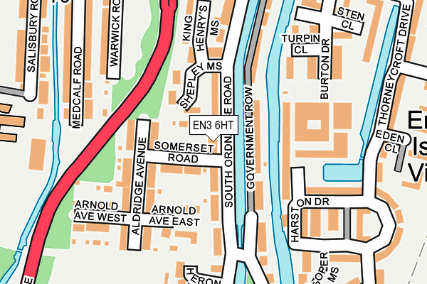 EN3 6HT map - OS OpenMap – Local (Ordnance Survey)
