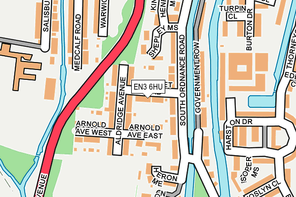 EN3 6HU map - OS OpenMap – Local (Ordnance Survey)