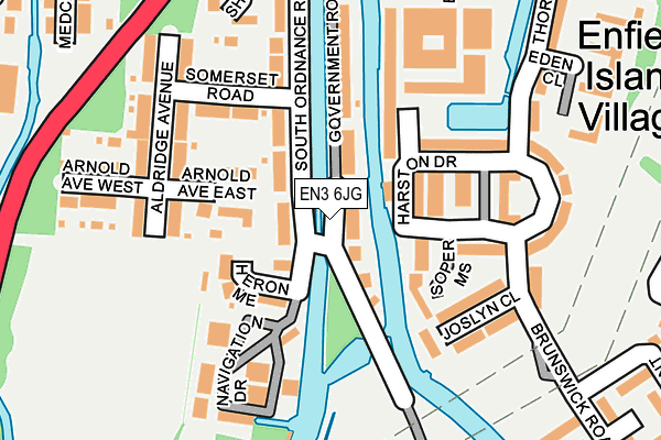 EN3 6JG map - OS OpenMap – Local (Ordnance Survey)