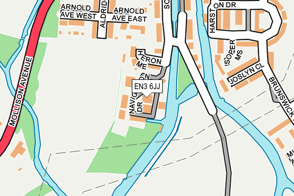 EN3 6JJ map - OS OpenMap – Local (Ordnance Survey)