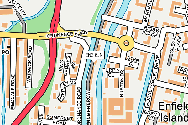 EN3 6JN map - OS OpenMap – Local (Ordnance Survey)