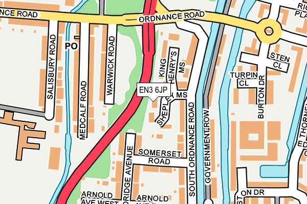 EN3 6JP map - OS OpenMap – Local (Ordnance Survey)