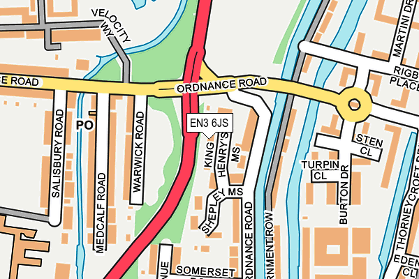 EN3 6JS map - OS OpenMap – Local (Ordnance Survey)