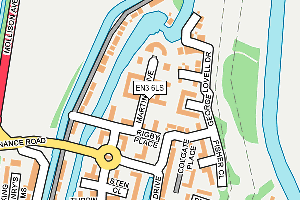 EN3 6LS map - OS OpenMap – Local (Ordnance Survey)