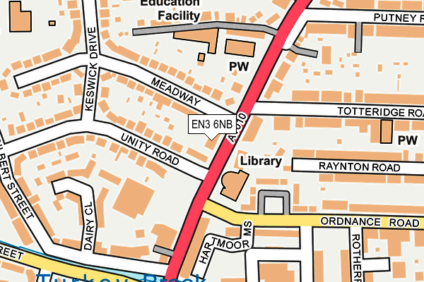 EN3 6NB map - OS OpenMap – Local (Ordnance Survey)