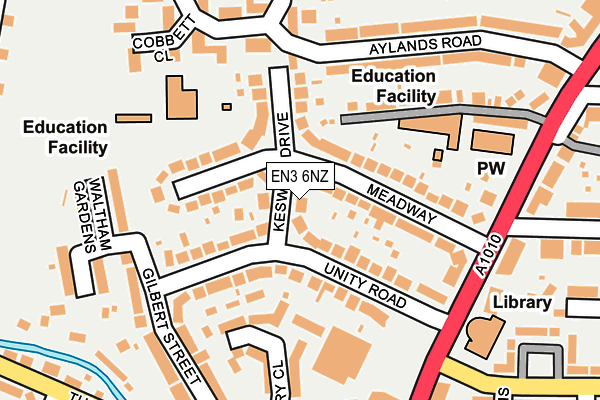 EN3 6NZ map - OS OpenMap – Local (Ordnance Survey)