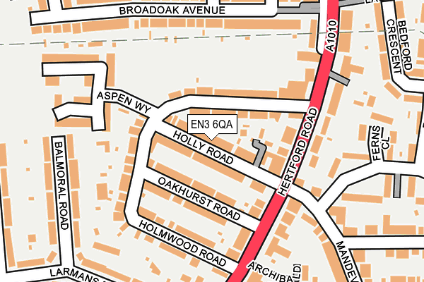 EN3 6QA map - OS OpenMap – Local (Ordnance Survey)