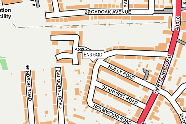 EN3 6QD map - OS OpenMap – Local (Ordnance Survey)