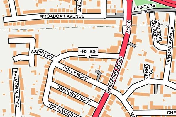 EN3 6QF map - OS OpenMap – Local (Ordnance Survey)